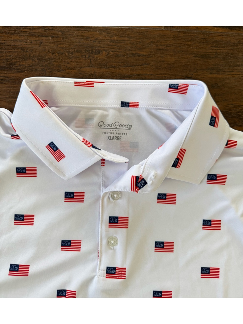 Good Good golf polo USA flag XL